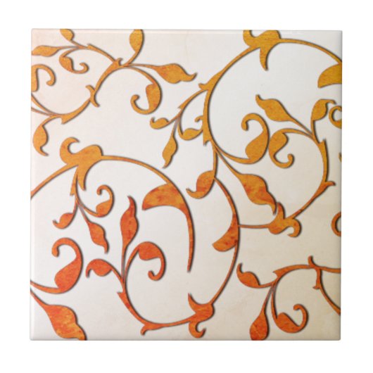 スクロール錆 タイル (正面)