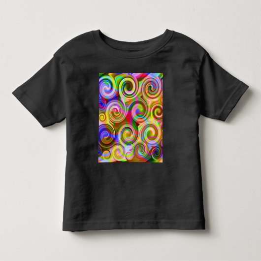 スクロール パステル 幾何学的 アブストラクト トドラーTシャツ (正面)