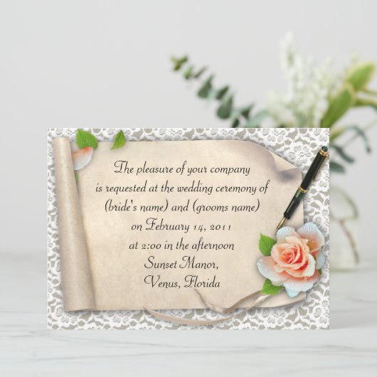 スクロール 招待状 (スタンド正面)