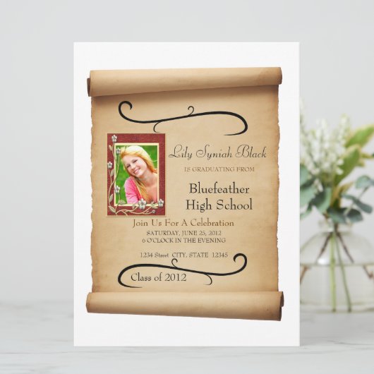 スクロール 招待状 (スタンド正面)