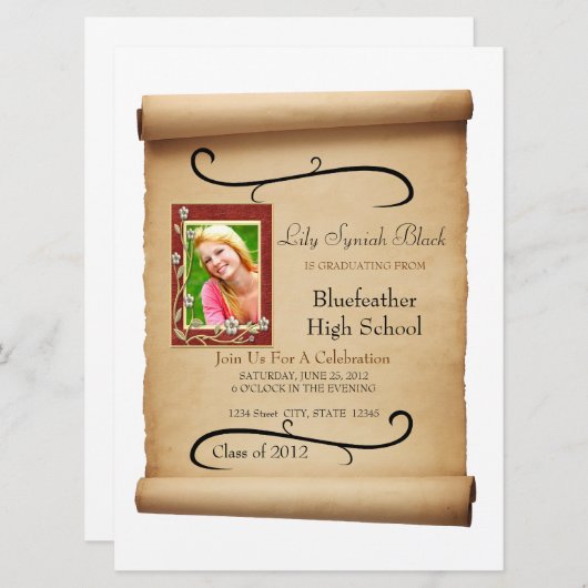 スクロール 招待状 (正面/裏面)