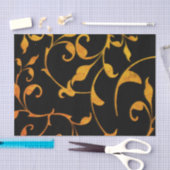 スクロールRustおよびBLack 薄葉紙 (クラフト)