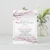 スクロ日本のールさくらんぼ花花花花嫁ランチ 招待状 (スタンド正面)