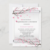 スクロ日本のールさくらんぼ花花花花嫁ランチ 招待状 (正面)