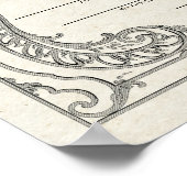 スクロ華美ー縁どルフレーム♥の証明結婚書 ポスター (角)