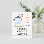 スクワックパフィンは投票で言うことを望んでいる。 シーズンポストカード (スタンド正面)