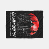 スクワッチ 面白い ビッグフット お父さん サスクワッチ 雪男 父の日 フリースブランケット (正面(横))