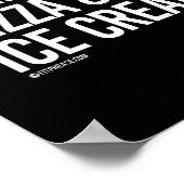 スクワットとベンチプレス、デッドリフトとピザ – - ポスター (角)