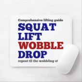 スクワットのリフトのぐらつき落ち。ジムのモチベーション マウスパッド (マウス)