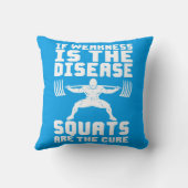 スクワットは治癒 – トレーニング やる気を起こさせる クッション (裏面)