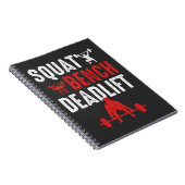 スクワットベンチデッドリフトジムトレーニングパワーリフティング ノートブック (右側)