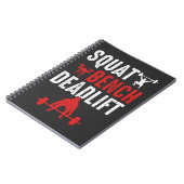 スクワットベンチデッドリフトジムトレーニングパワーリフティング ノートブック (左側)