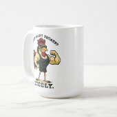 スクワット何回?Diddly - おもしろい雄鶏のジム コーヒーマグカップ (正面左)