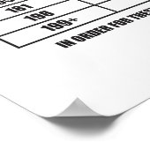 スクワット強度基準 – ジムやる気を起こさせる ポスター (角)