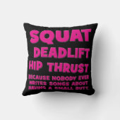 スクワット、デッドリフト、お尻スラスト、ブーティゲイン – 女性 クッション (裏面)