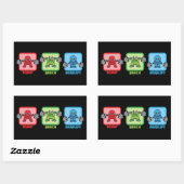 スクワット、ベンチプレス、デッドリフト – かわいいパワーリフター 長方形シール (シート)