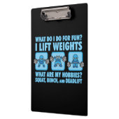 スクワット、ベンチプレス、デッドリフト – 趣味 – かわいい クリップボード (左)