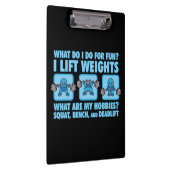 スクワット、ベンチプレス、デッドリフト – 趣味 – かわいい クリップボード (右)