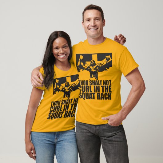 スクワット・ラックにカールなし Tシャツ (ユニセックス)