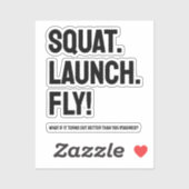 スクワット。起動。飛べ!ミニマはっきりしたやる気を起こさせるリスト シール (シート)