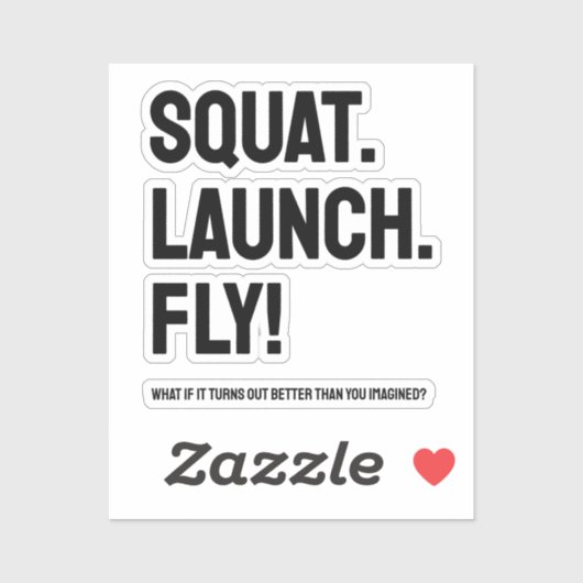スクワット。起動。飛べ！ミニマはっきりしたやる気を起こさせるリスト シール (シート)