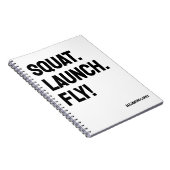 スクワット。起動。飛べ！ミニマはっきりしたリストパーソナライズされた ノートブック (右側)