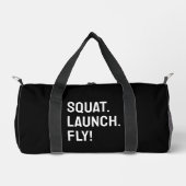 スクワット。起動。飛べ！ミニマはっきりしたリストモノグラムの ダッフルバッグ (正面)