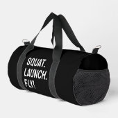 スクワット。起動。飛べ！ミニマはっきりしたリストモノグラムの ダッフルバッグ (右コーナー)