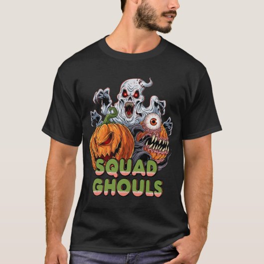 スクワッドカラフルグールハロウィーンTシャツ Tシャツ (正面)