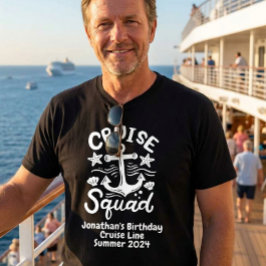 スクワッドグループフレンズカスタム誕生日ホワイト Tシャツ