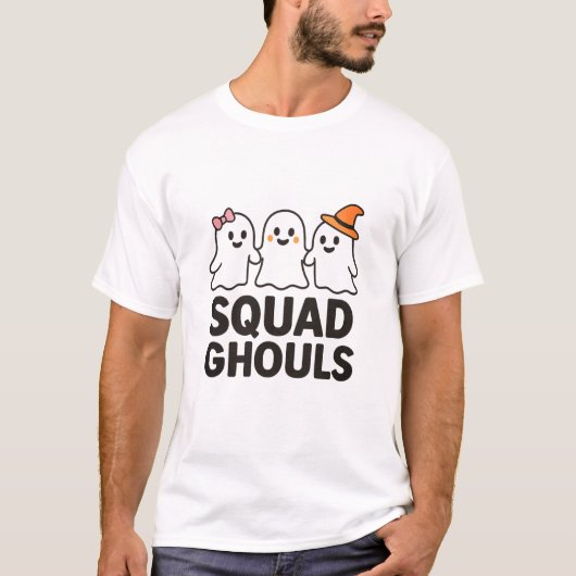 スクワッドゴールズ面白いハロウィンフレンズTシャツ Tシャツ (正面)