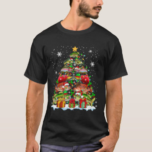 スクワッドサンタサーモンBハタ魚コレクションXma Tシャツ