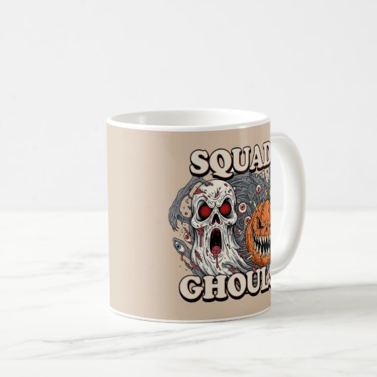 スクワッド・グールズ不気味 – ハロウィーンマグ コーヒーマグカップ (正面右)