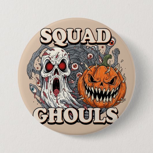 スクワッド・グールズ不気味 – ハロウィーン 缶バッジ (正面)