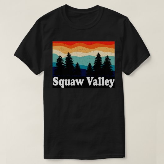 スクワバレーカリフォルニアレトロ Tシャツ (デザイン正面)