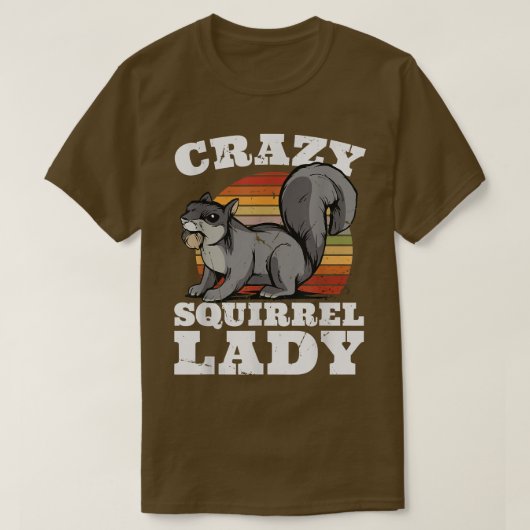 スクワ熱狂するールの東グレー日本のリスの女性 Tシャツ (デザイン正面)