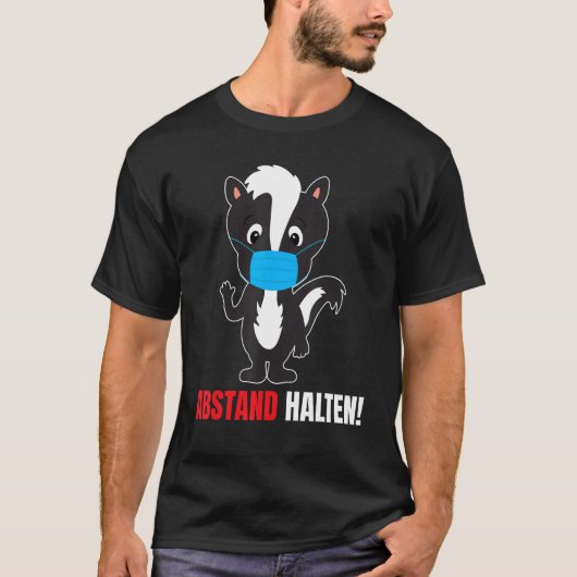 スクンクおもしろい距離保護マスクTシャツ Tシャツ (正面)