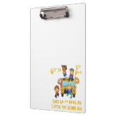 スクーおもしろいルバスドライバー新学期 クリップボード (左)