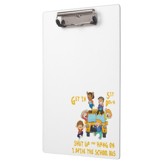 スクーおもしろいルバスドライバー新学期 クリップボード (左)