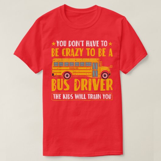 スクーおもしろいルバスドライバー1 Tシャツ (デザイン正面)