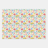 スクーおもしろいルバス碁新学期パターン ラッピングペーパーシート (正面3)