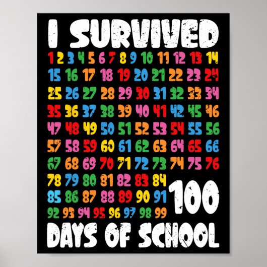 スクーおもしろいル少年ガールズキッズ100日の学校 ポスター (正面)