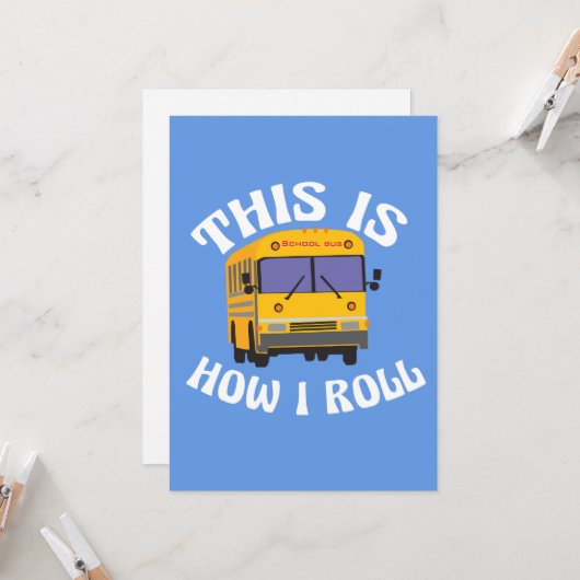 スクーおもしろいル・バスの運転私のジョークは転がこれ カード (正面/裏面インサイチュ)