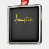 スクーおもしろいル・バス運転手ギフト愛スクールバス メタルオーナメント (左)