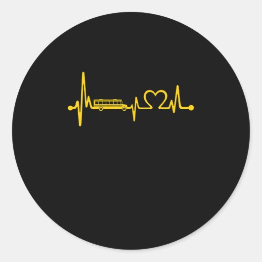 スクーおもしろいル・バス運転手ギフト愛スクールバス ラウンドシール (正面)