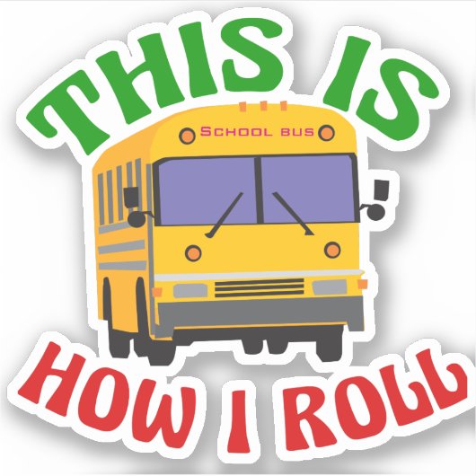 スクーおもしろいル・バス・ドライバーこの方法は転が シール (正面)