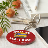 スクーおもしろいル・バス・ドライバー私は赤い転がこの方法 キーホルダー (側面)