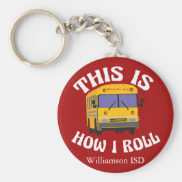 スクーおもしろいル・バス・ドライバー私は赤い転がこの方法 キーホルダー