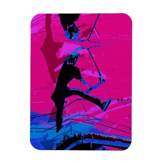 スクーのまわりにト – スタントスクーター マグネット (縦)