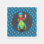 スクーイタリアンター少年の誕生日パーティー スタンダードカクテルナプキン (正面)